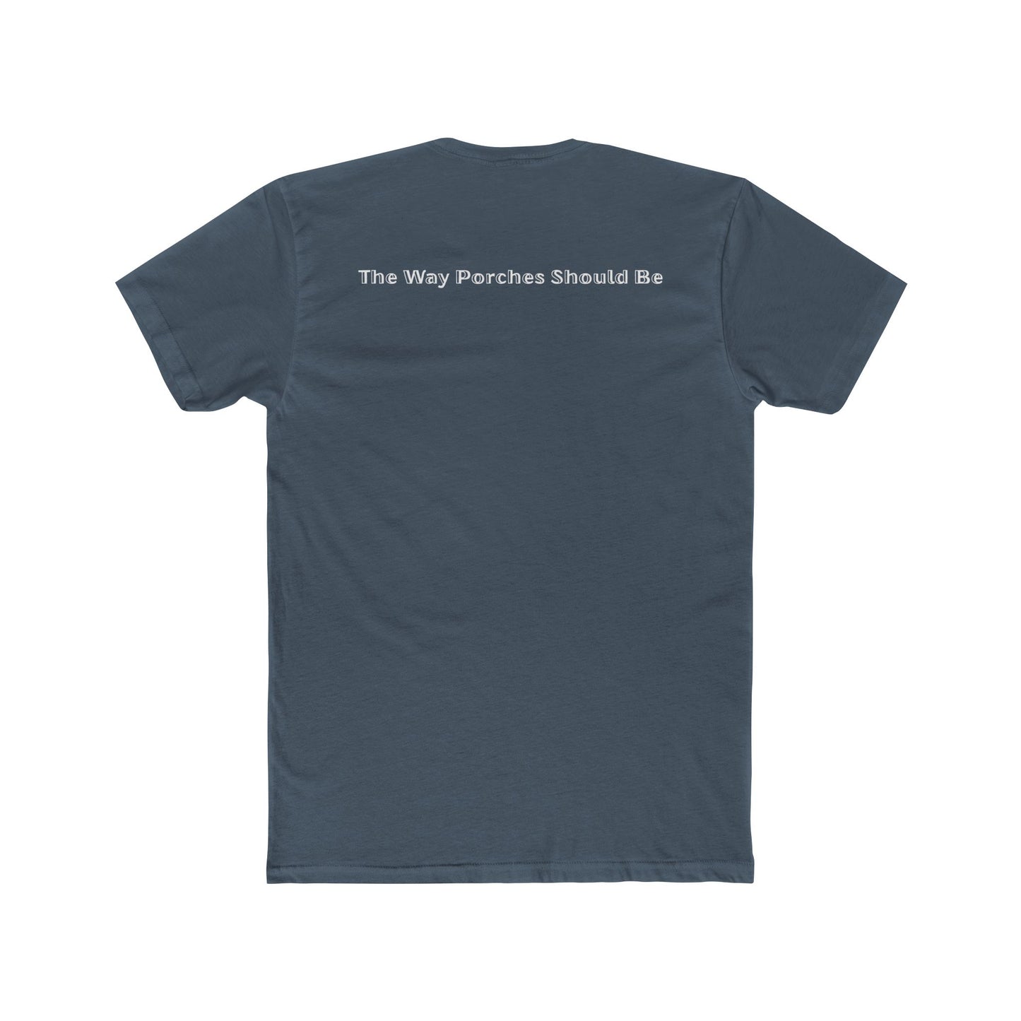 Maine Porch Sitting Flag - Unisex Cotton Crew Tee