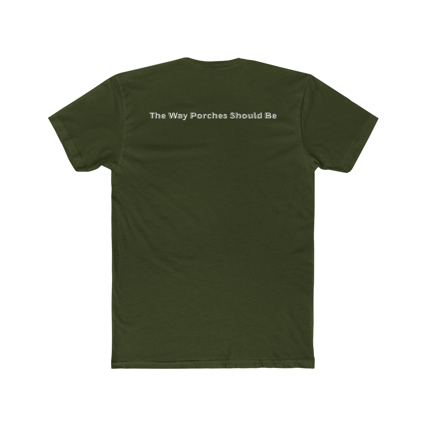 Maine Porch Sitting Flag - Unisex Cotton Crew Tee