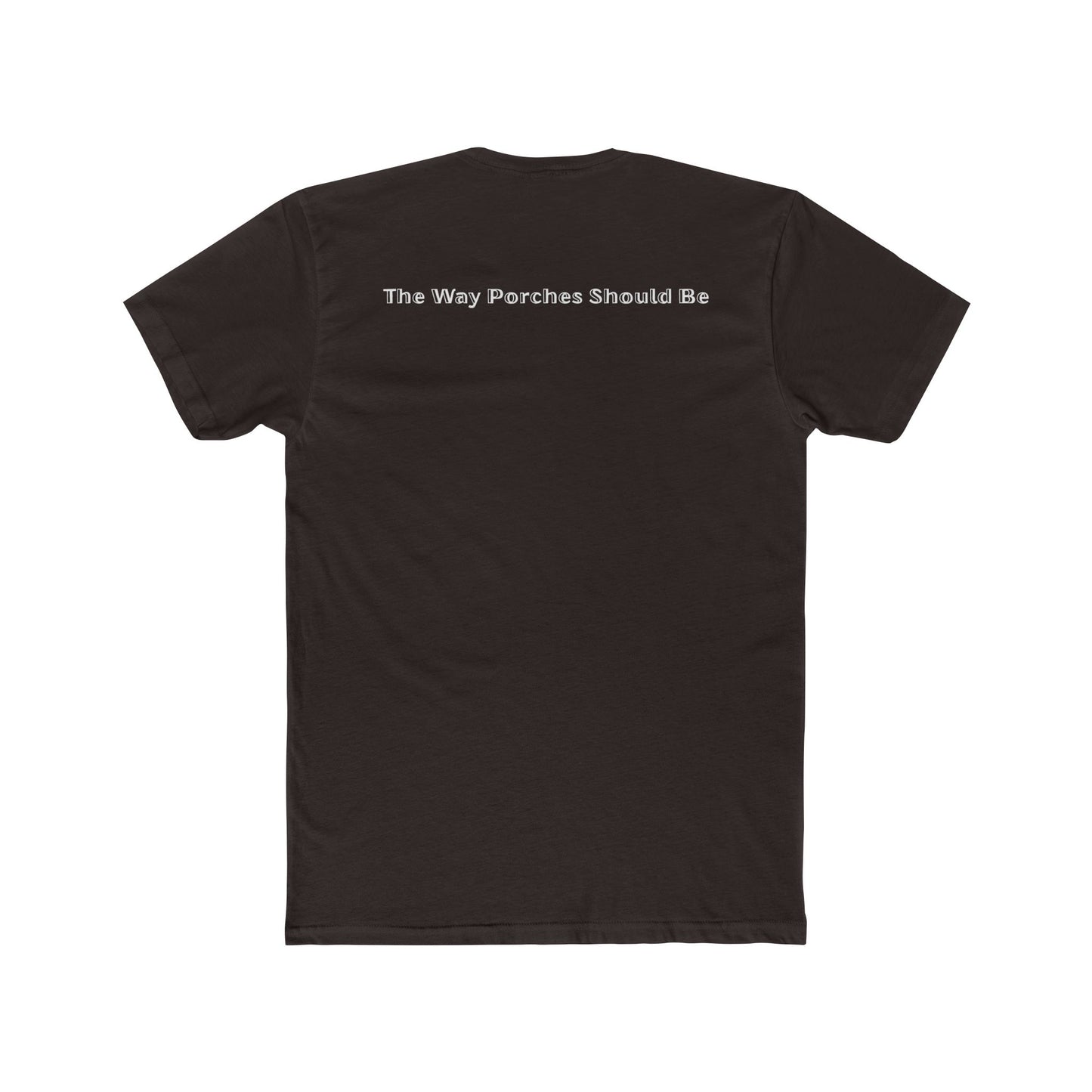 Maine Porch Sitting Flag - Unisex Cotton Crew Tee