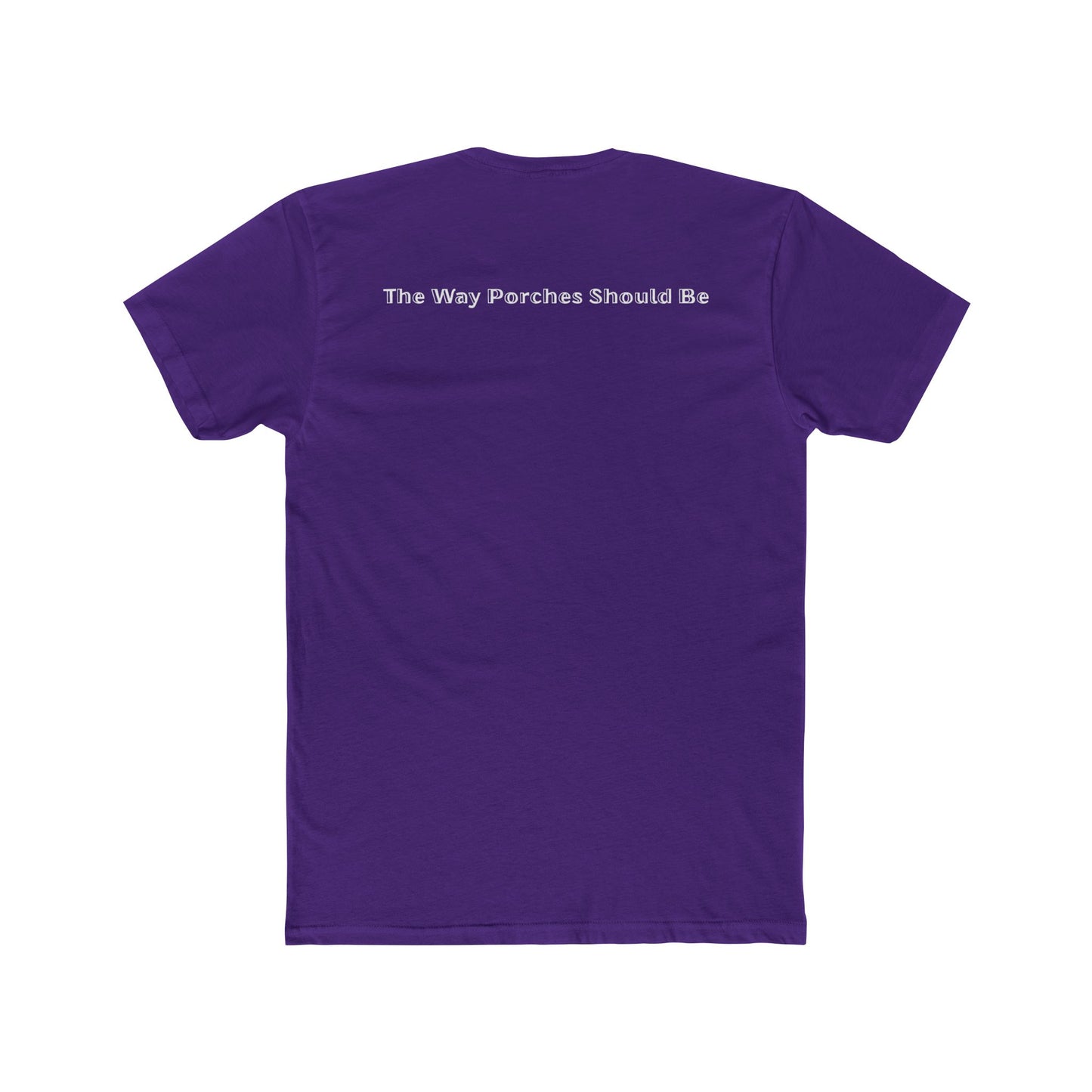Maine Porch Sitting Flag - Unisex Cotton Crew Tee
