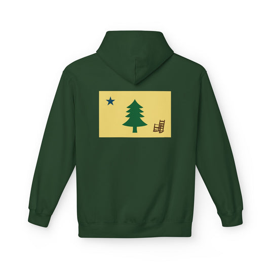 Maine Porch Sitting Flag - Unisex Hoodie