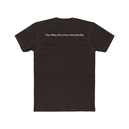 Maine Porch Sitting Flag - Unisex Cotton Crew Tee