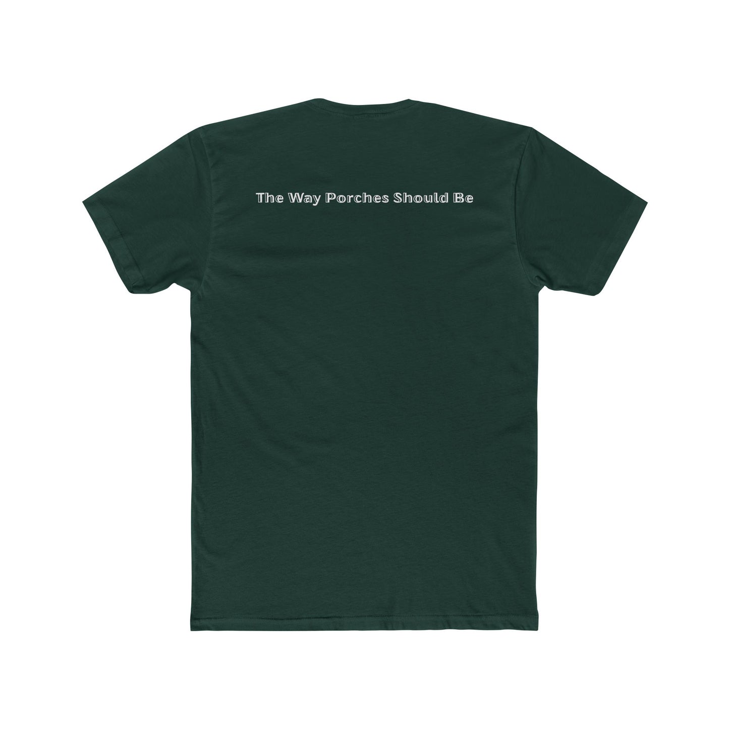 Maine Porch Sitting Flag - Unisex Cotton Crew Tee